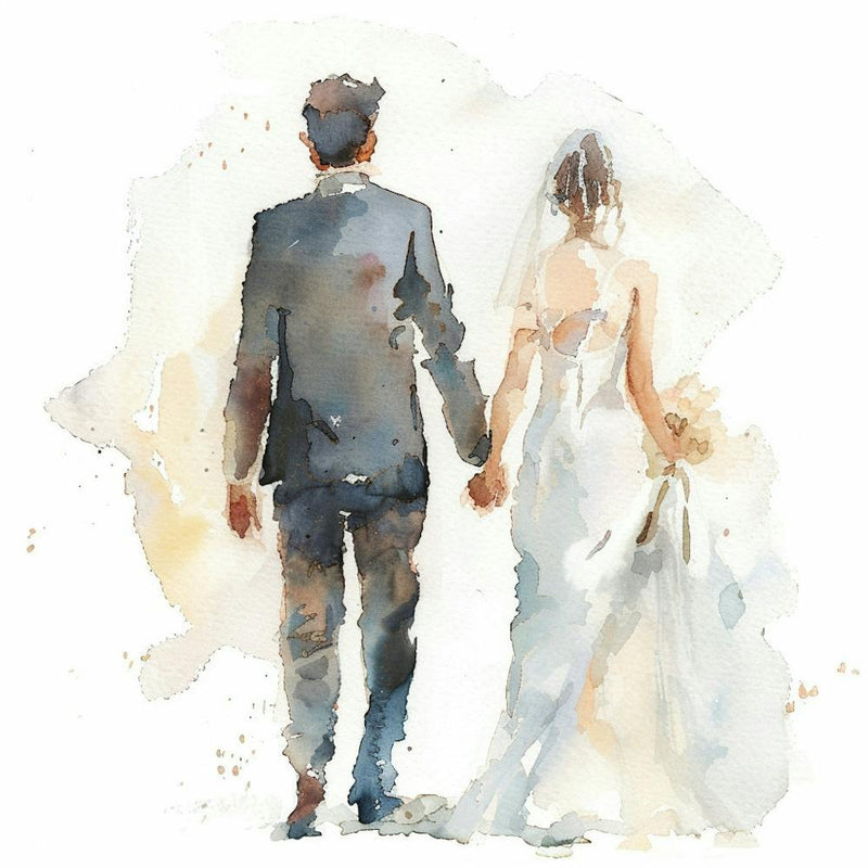 Watercolor Bride And Groom Holding Hands 1718370331 1