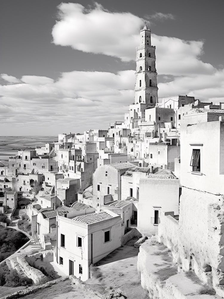 Matera, Italy,  Black And White Analogue Photography  4