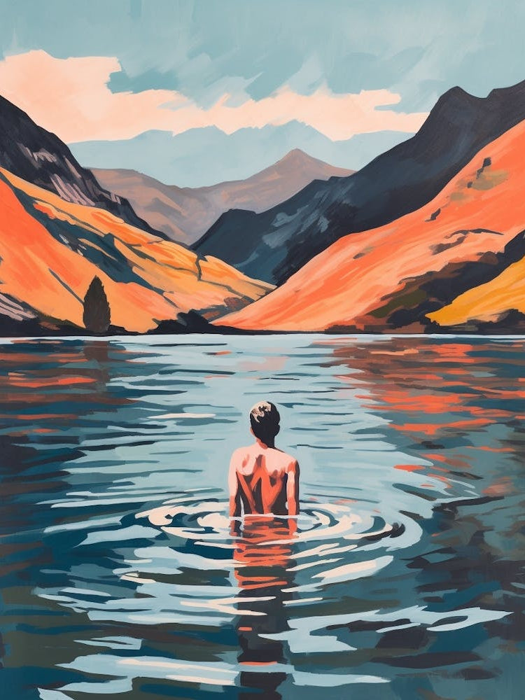 Wild Swimming At Lake District Cumbria 3