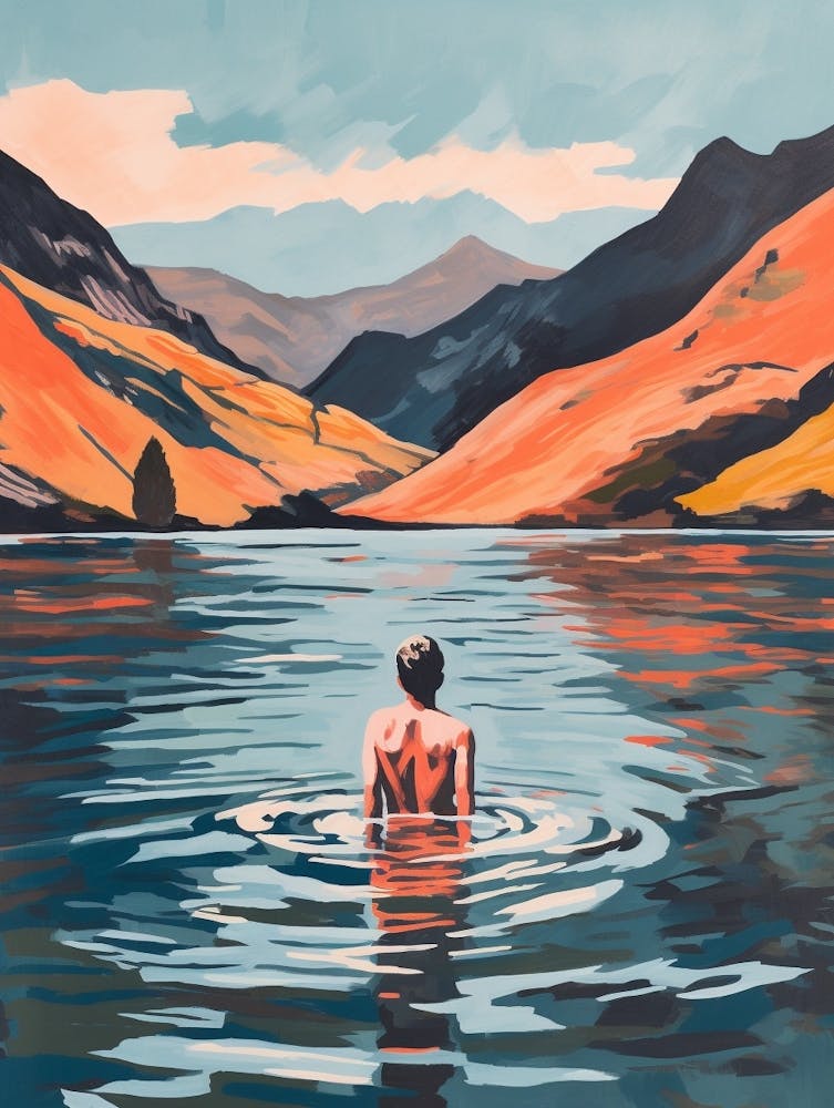 Wild Swimming At Lake District Cumbria 3