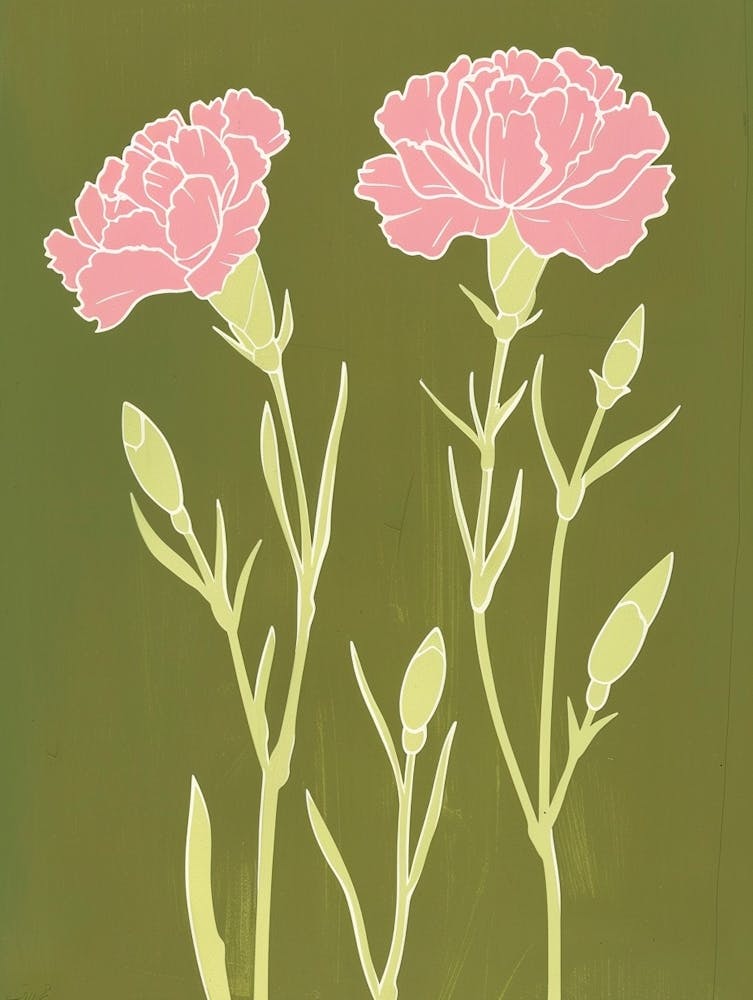 Pink & Green Carnation 5