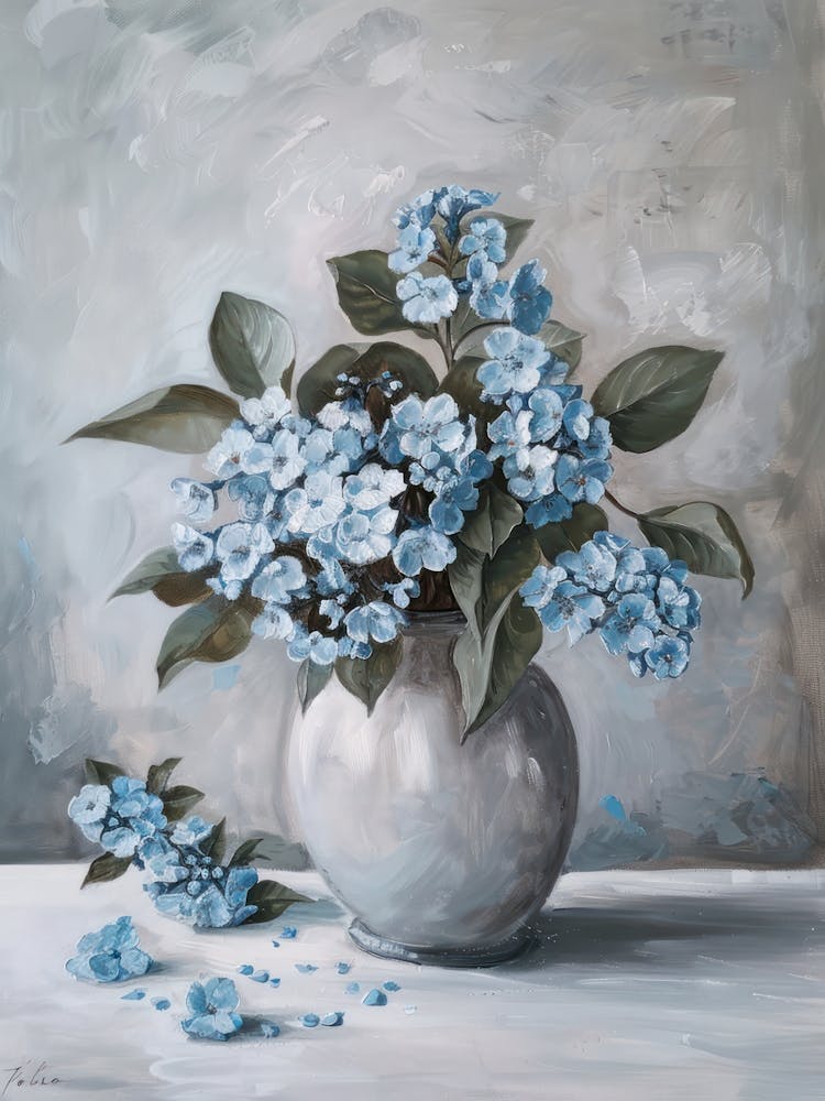 Eine Welt der Blumen For Get Me Not 2 Gemälde