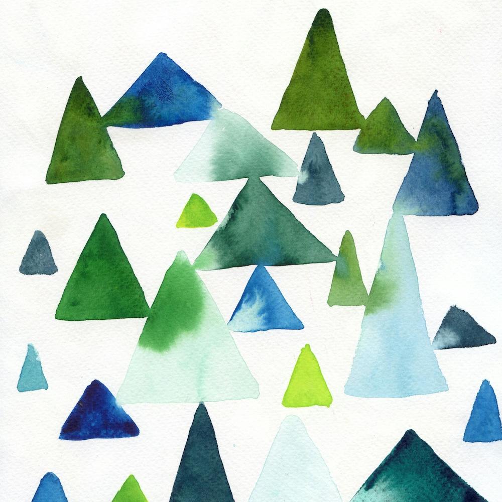 Watercolor Triangles