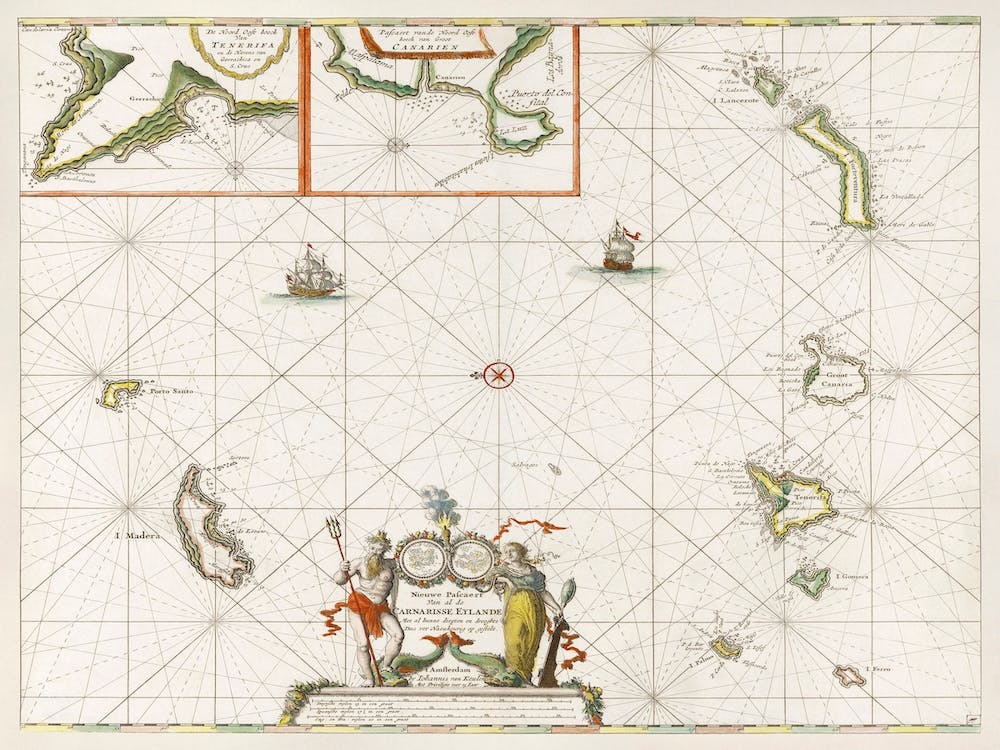 Paskaart Van De Canarische Eilanden