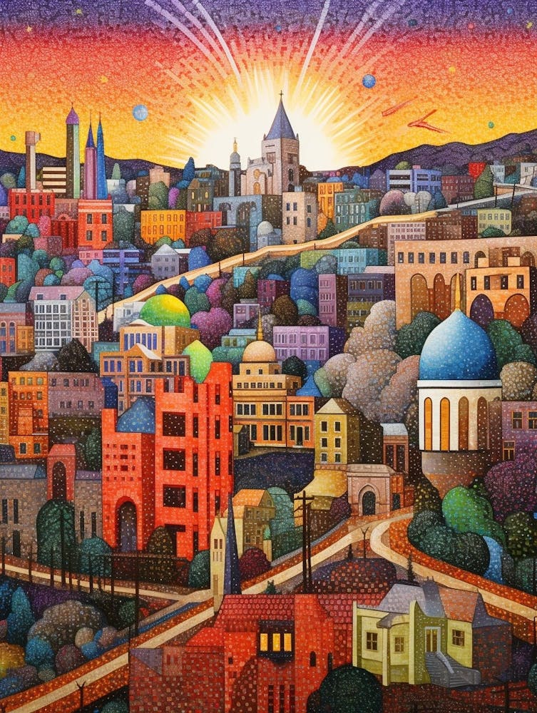 Tacoma Museum District Pointillism 27