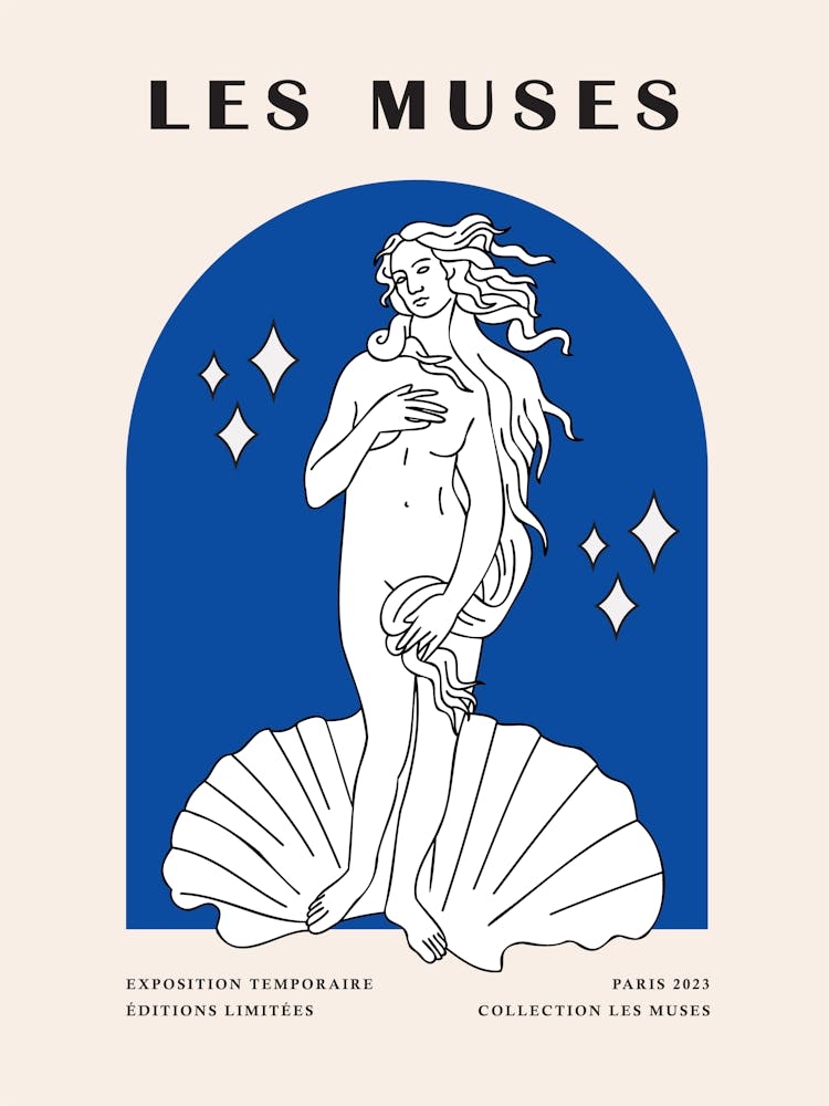 Les Muses Print Blue