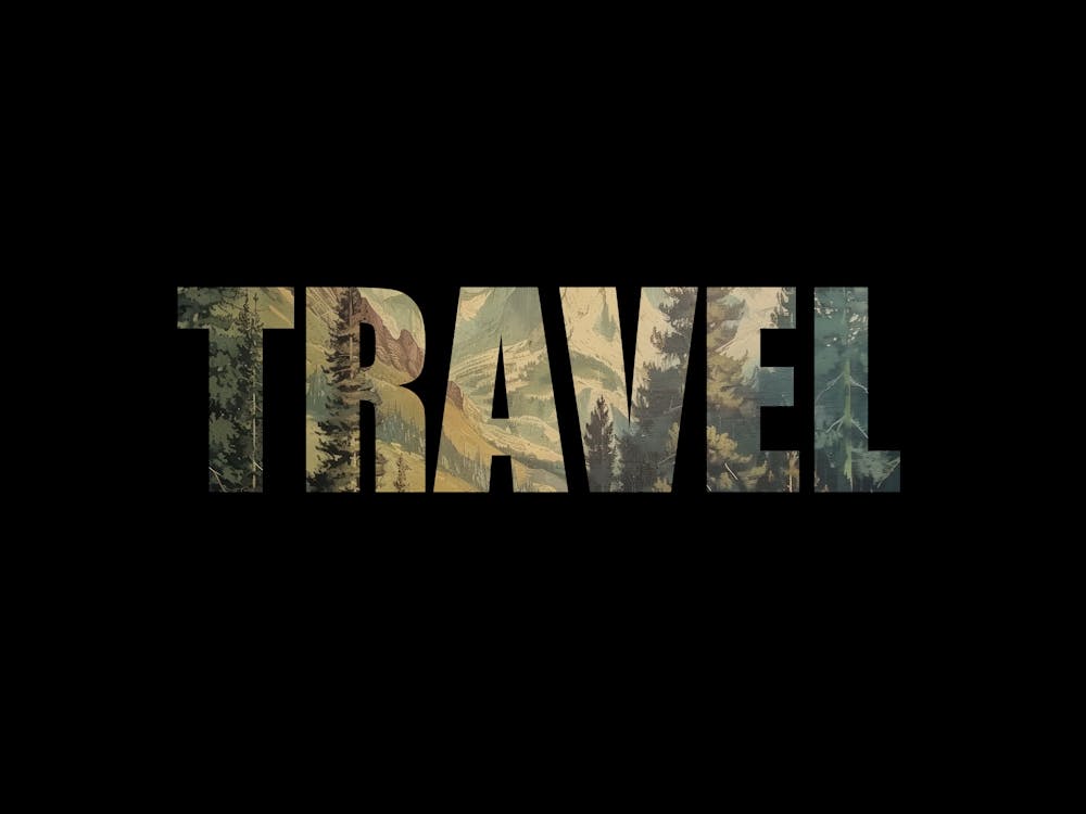 Travel Poster Vintage Wooded Pines 5