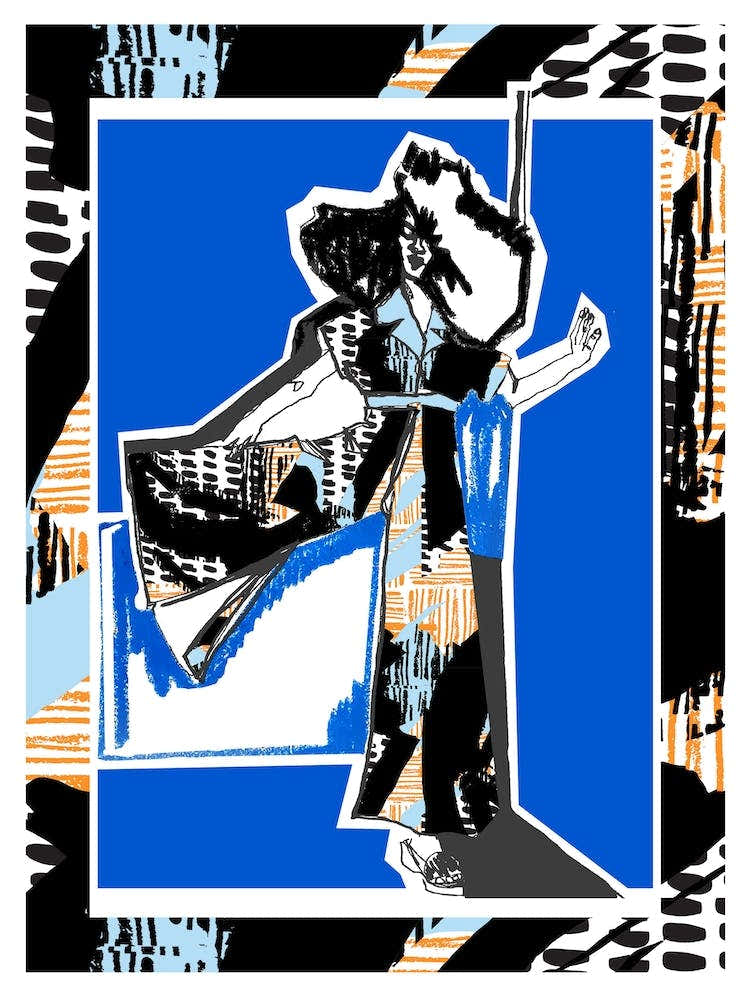 Abstract Print Jumpsuit