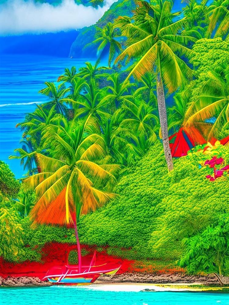 Cocos Island Costa Rica Pop Art Photography Tropical Destination