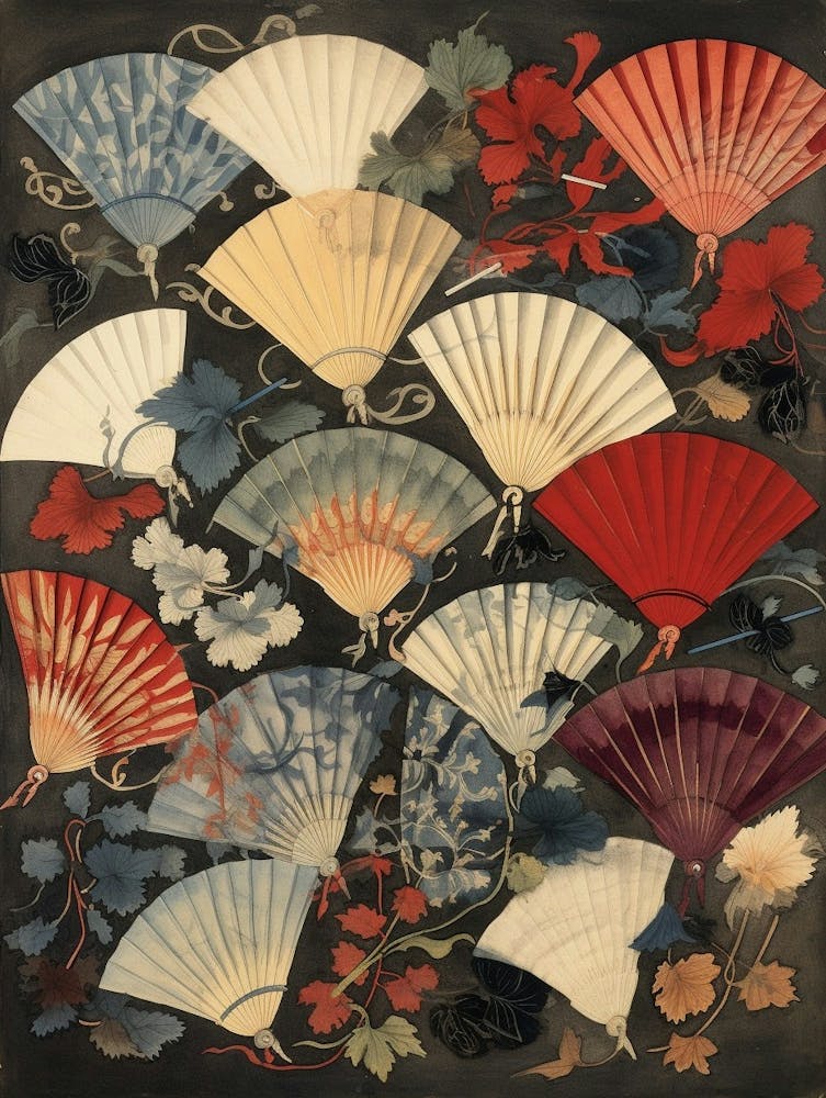 Japanese Fans Sensu Illustration 5
