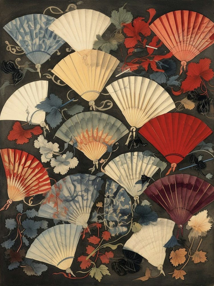 Japanese Fans Sensu Illustration 5