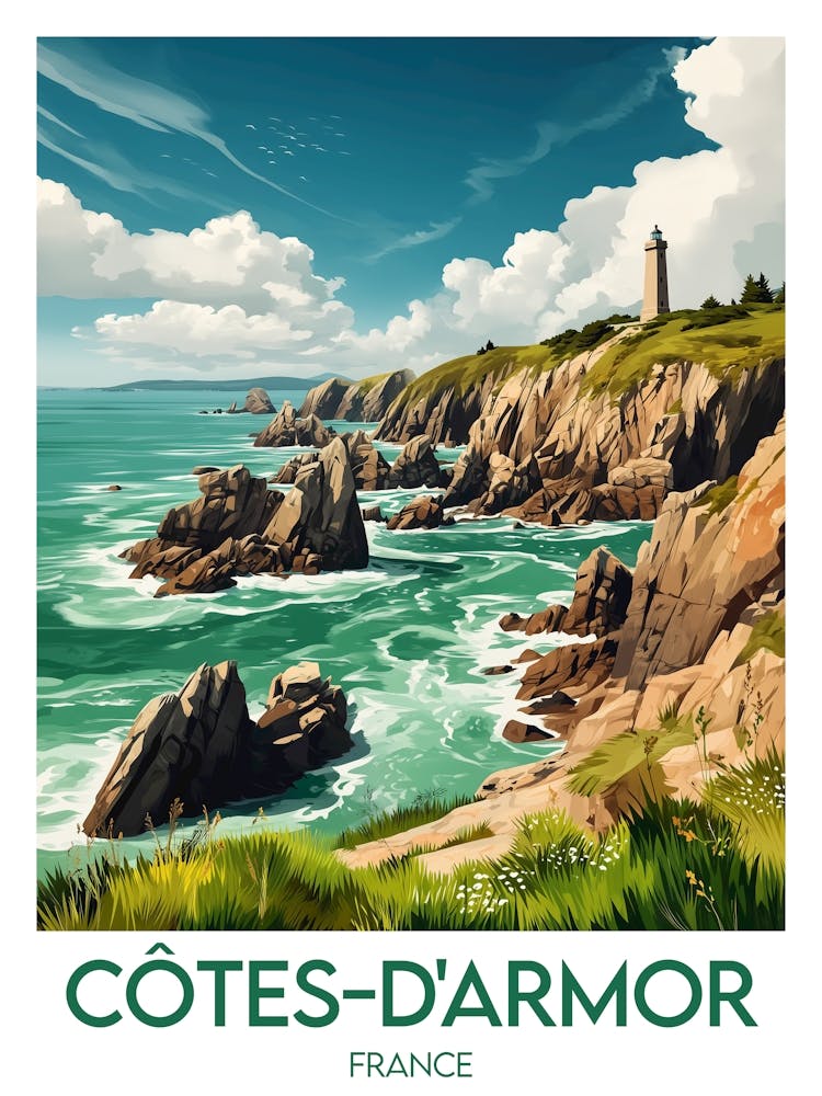 Affiche de voyage Côtes D Armor