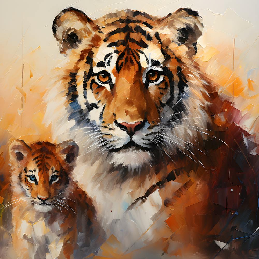 Tiger And Cub