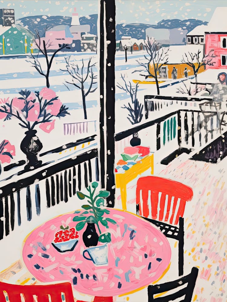Winterschnee London Schneeillustration 2