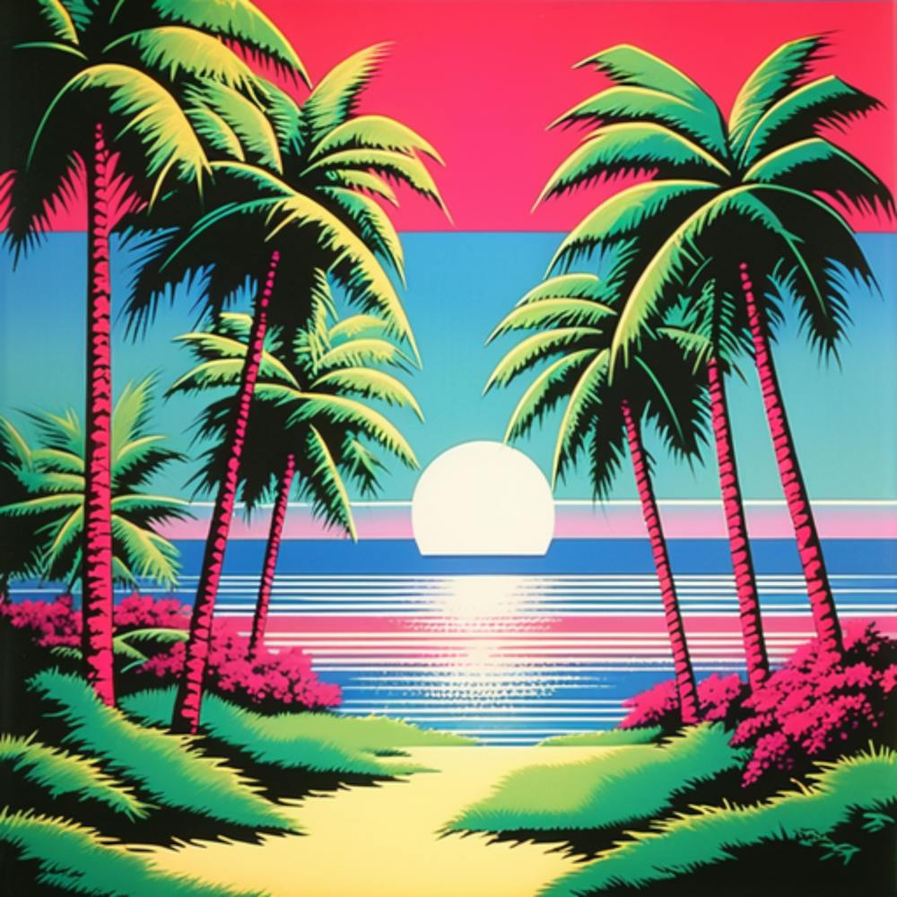 Palm Trees At Sunset 1