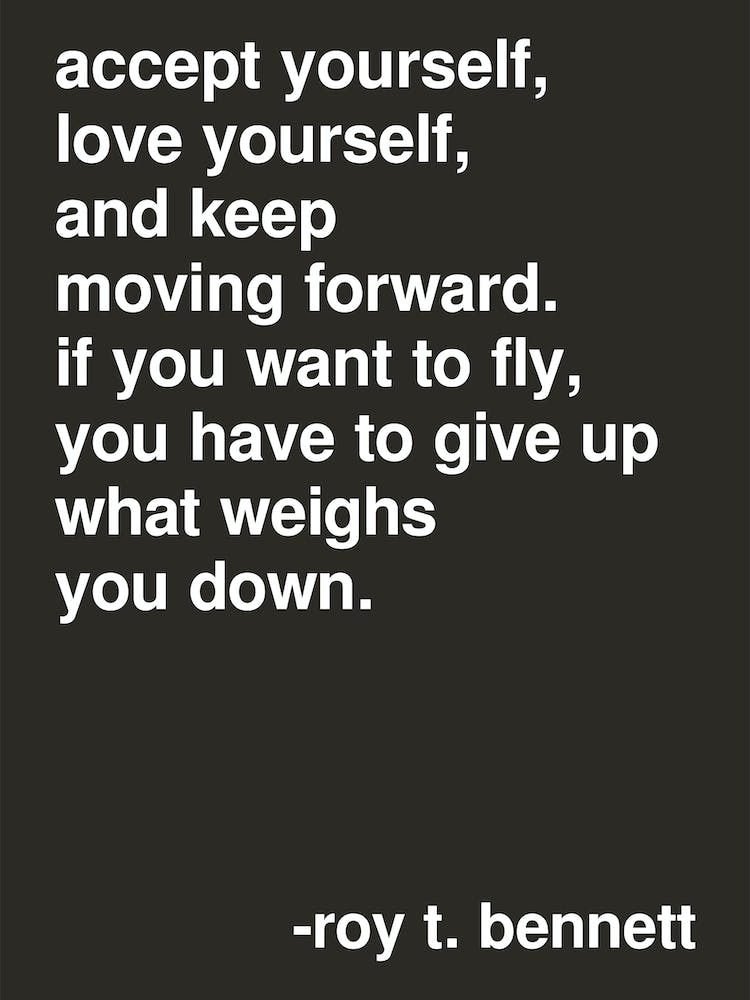 Love Yourself Roy Bennett Statement Quote In Black