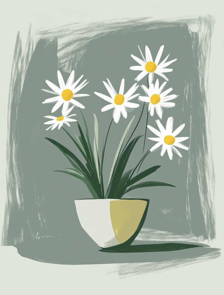 Daisies In A Pot 1