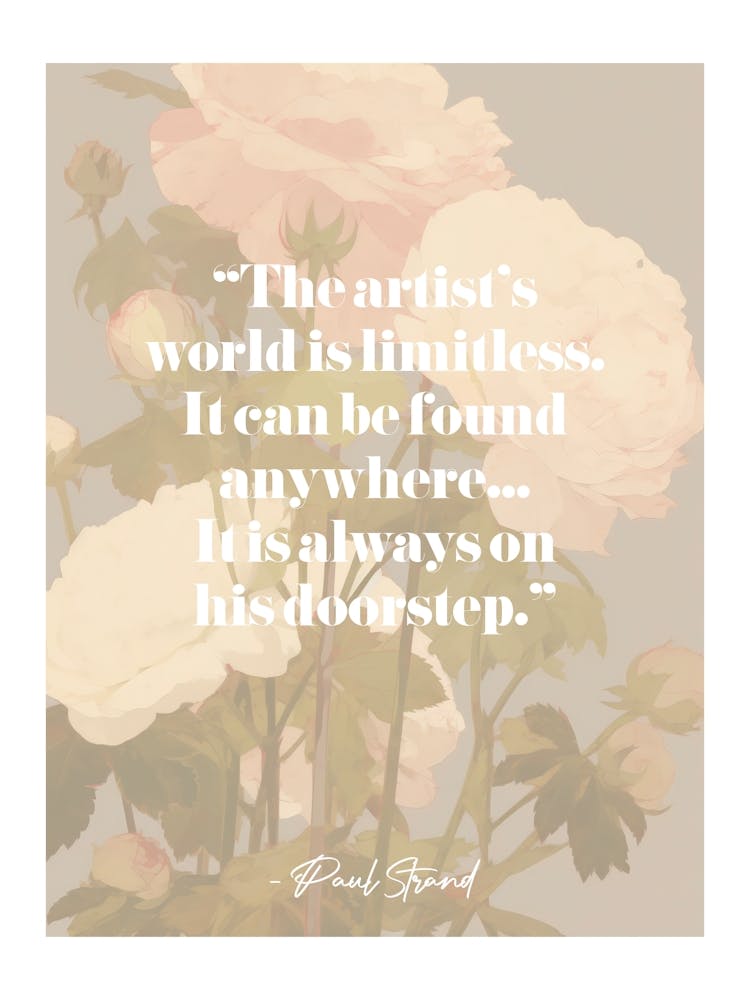 Art Quote By Paul Strand