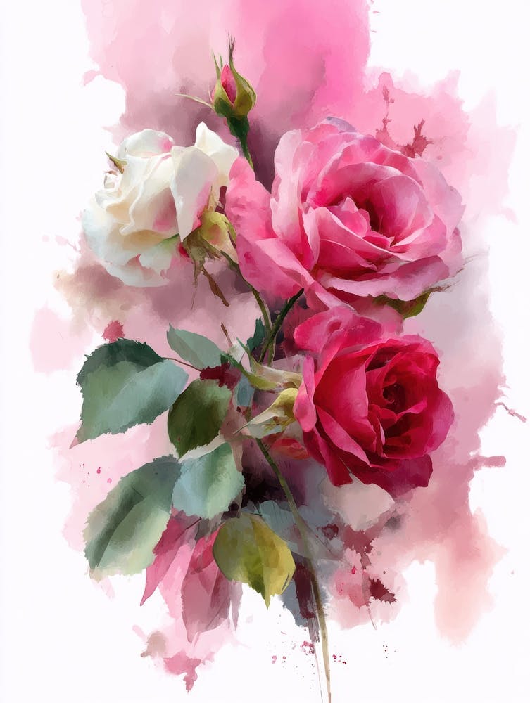 Watercolor Roses 1