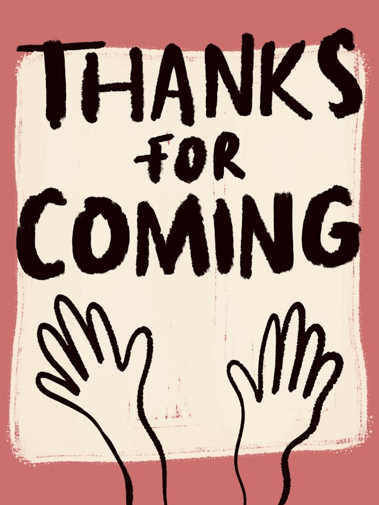Thanks for Coming Pink