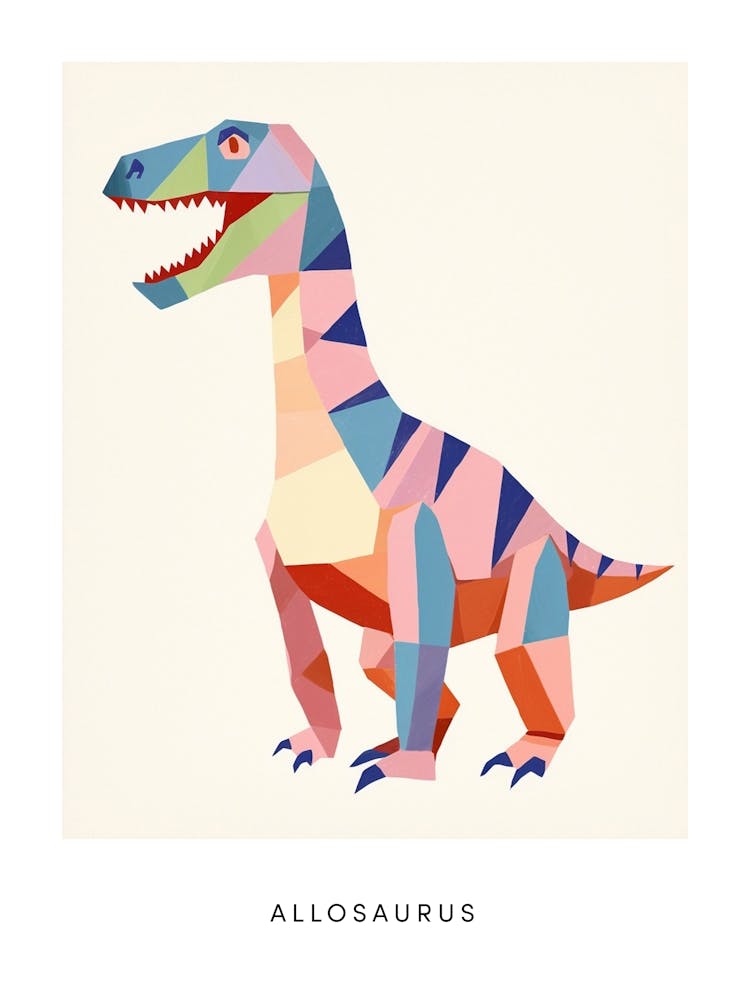 Nursery Dinosaur Art Allosaurus 2 Poster