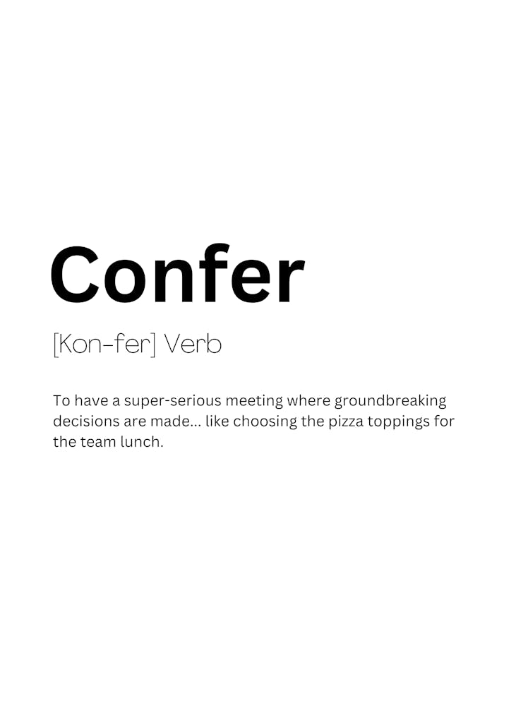 Confer Definition Meaning