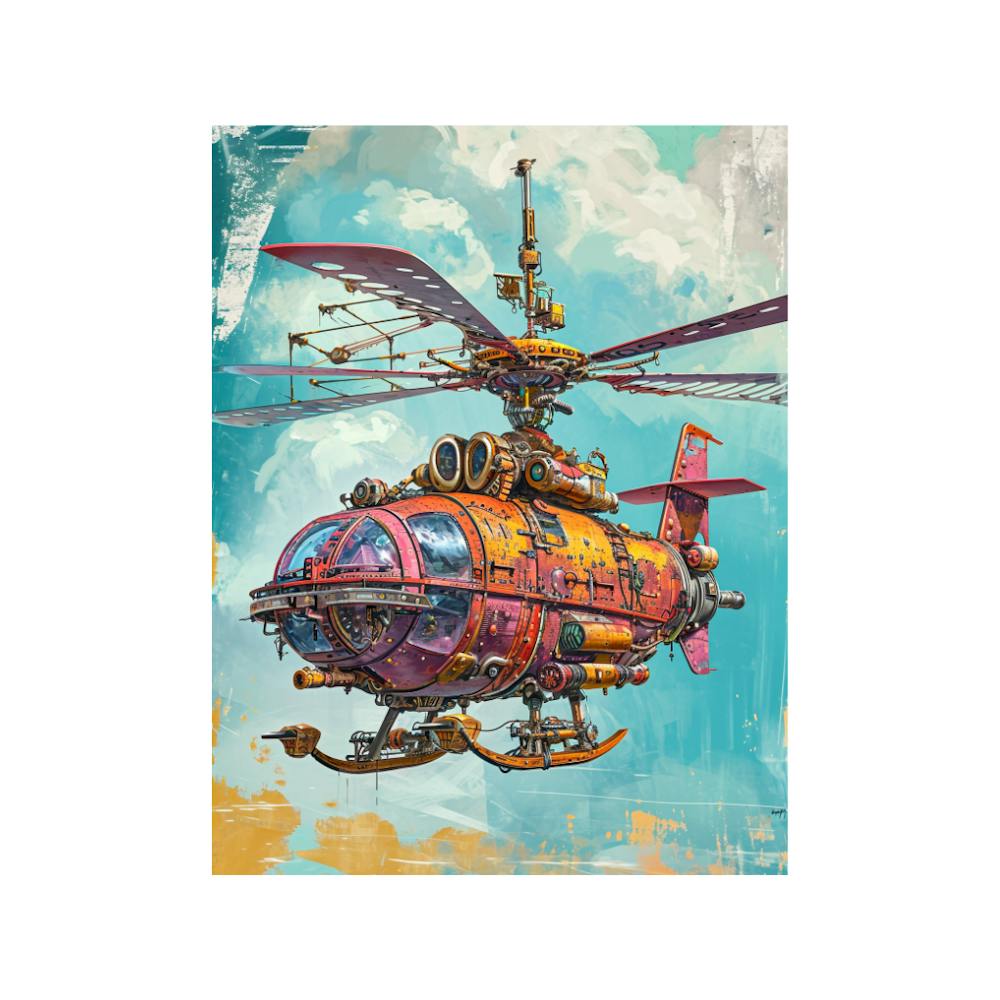 Retro Steampunk Helicopter 1