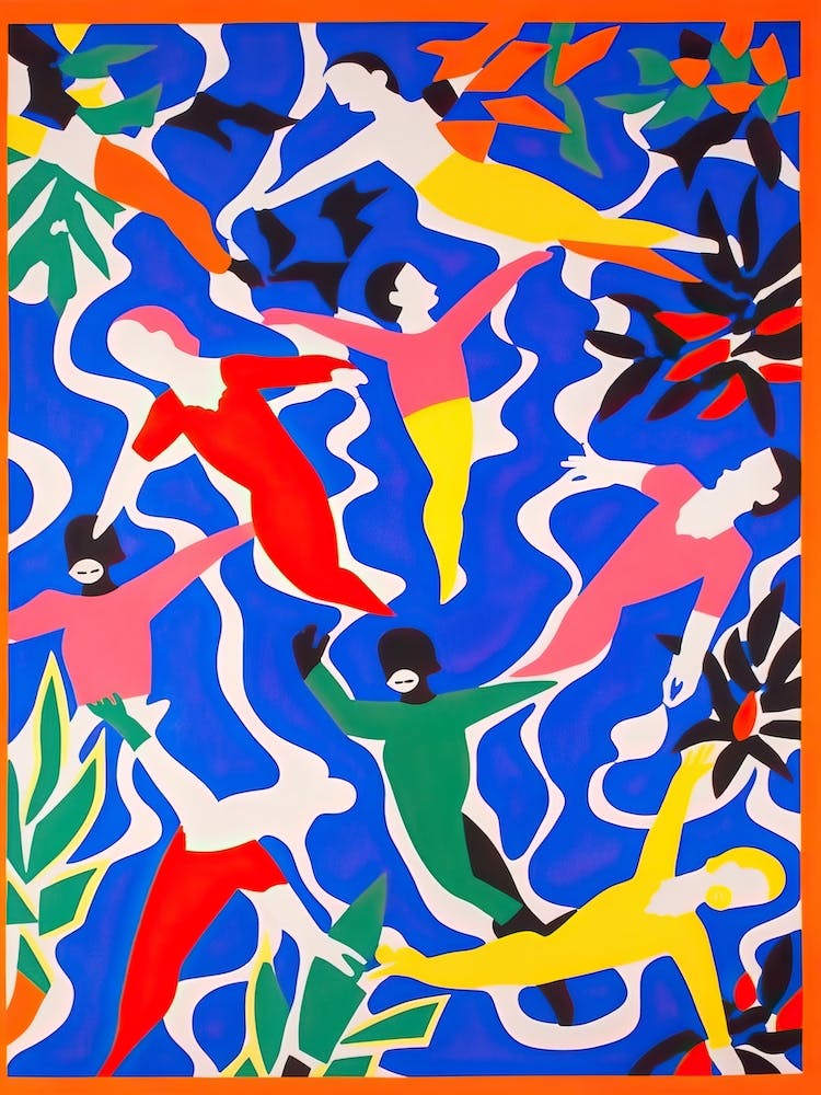 Diving In The Style Of Matisse 3