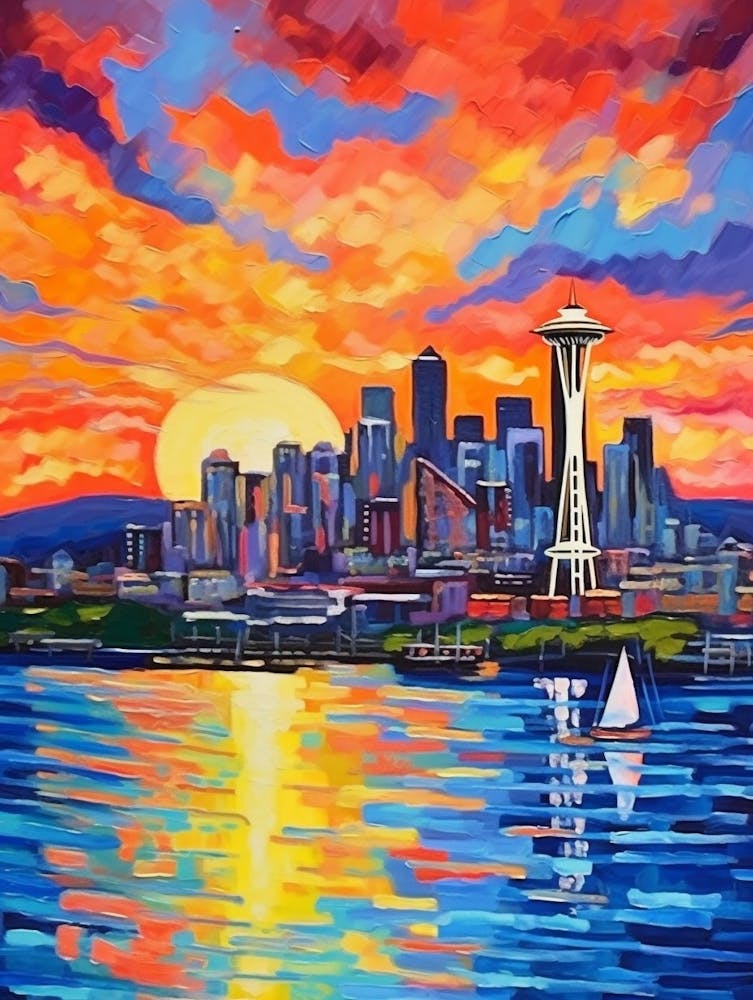 Seattle Washington Pointillism 2