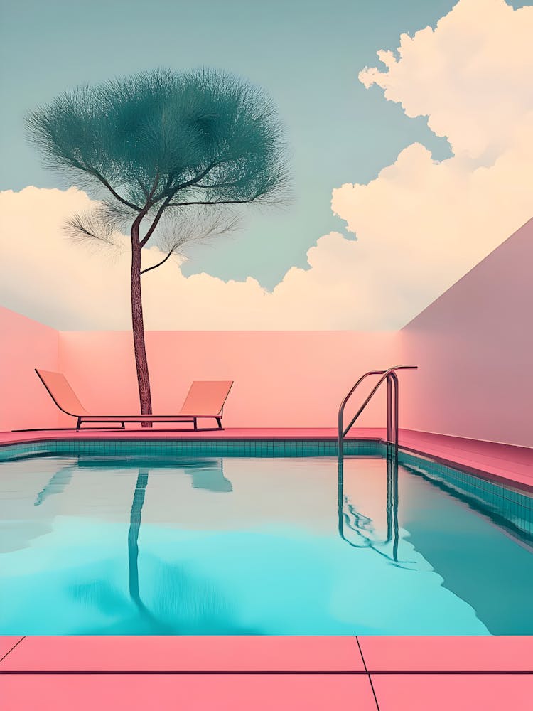 Pool With A Tree 1