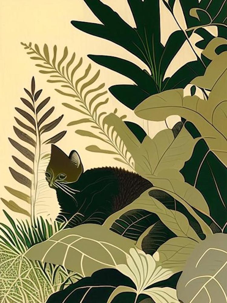 Kitten S Paw Fern Rousseau Inspired