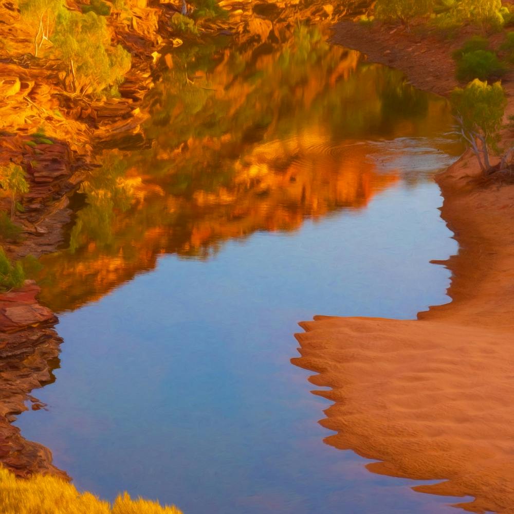 Murchison River Reflections Western Australia Square
