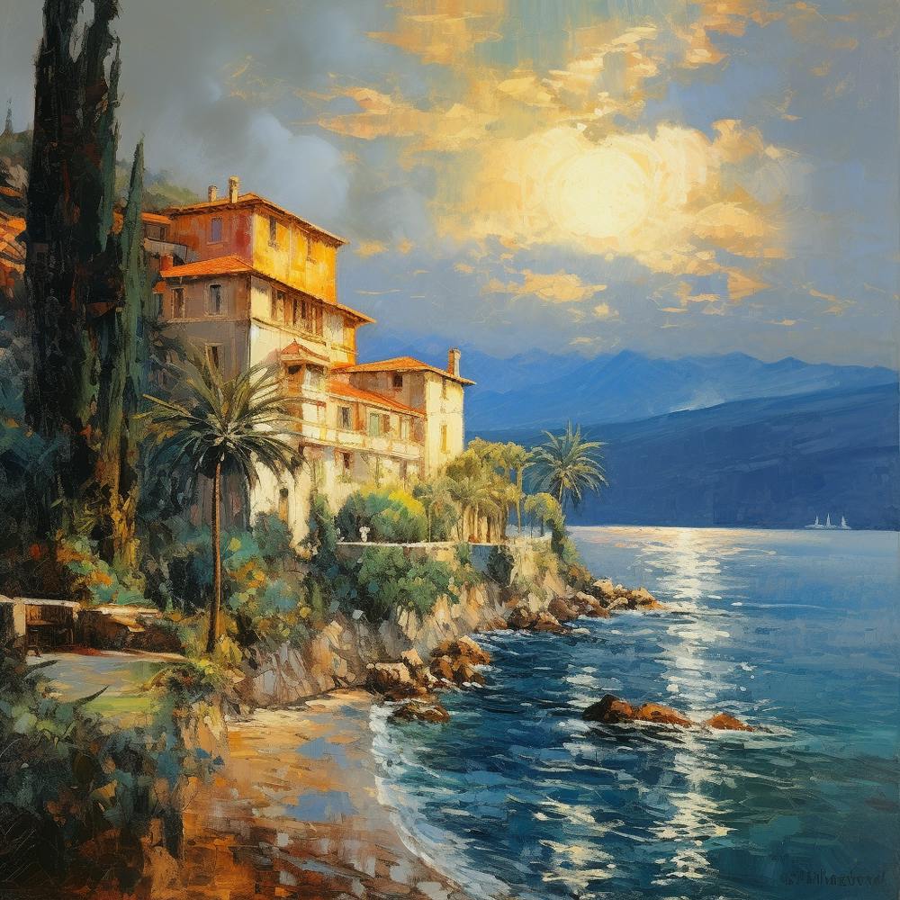 Mediterranean Dreams: Impressionist Canvas