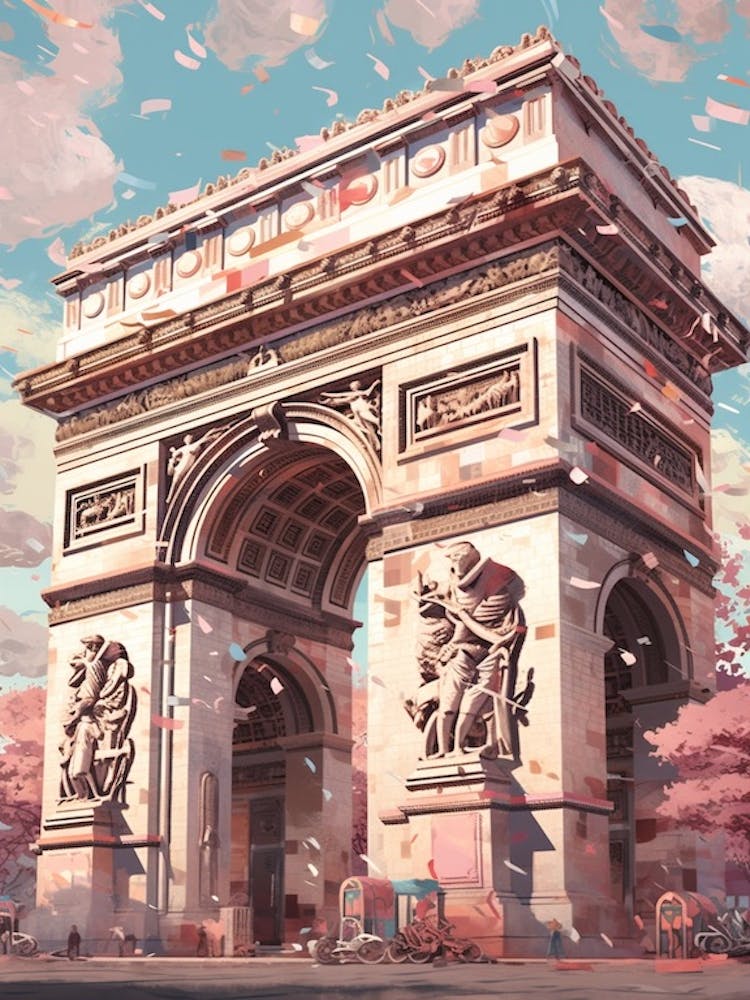 Der Arc De Triomphe Paris, Frankreich