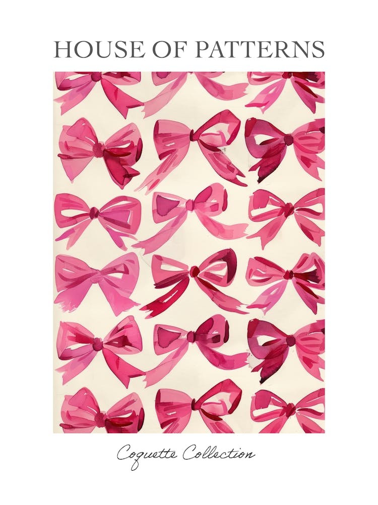 Cherry Bows Collection 3 Pattern Poster