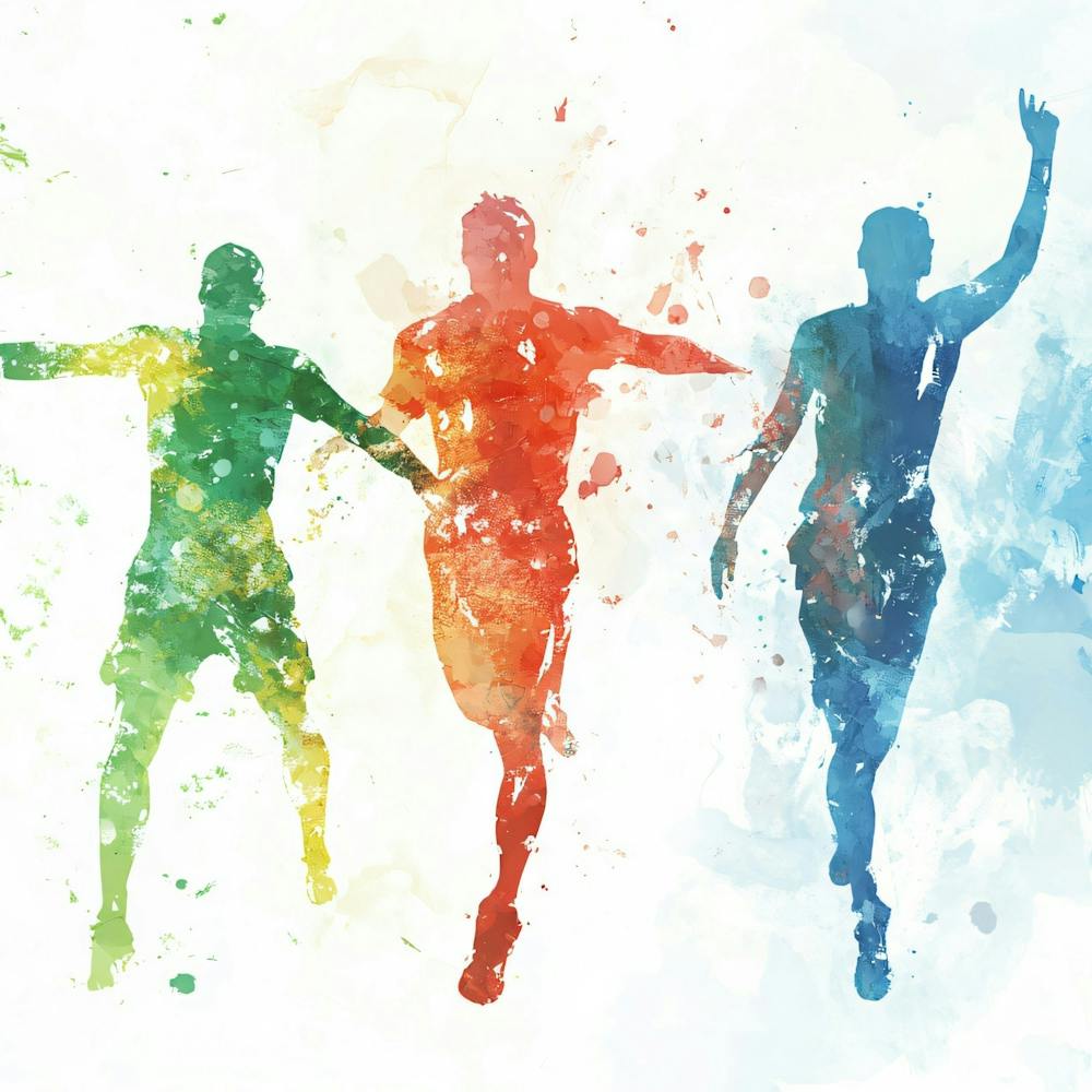 Runner Watercolor Illustration