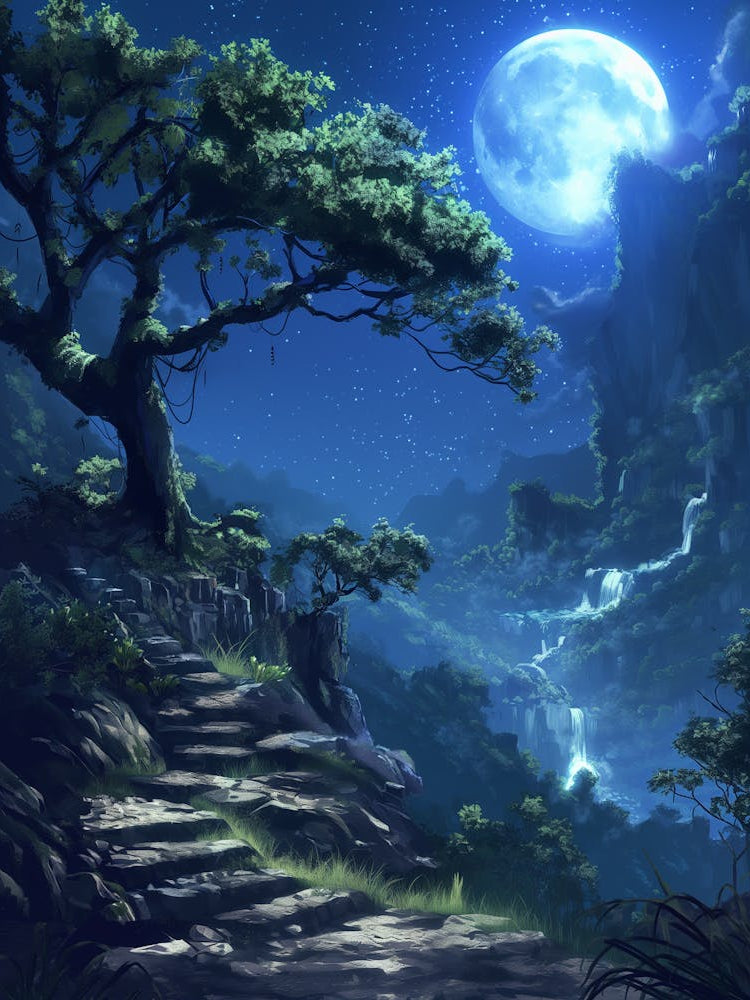 Full Moon In The Forest 1