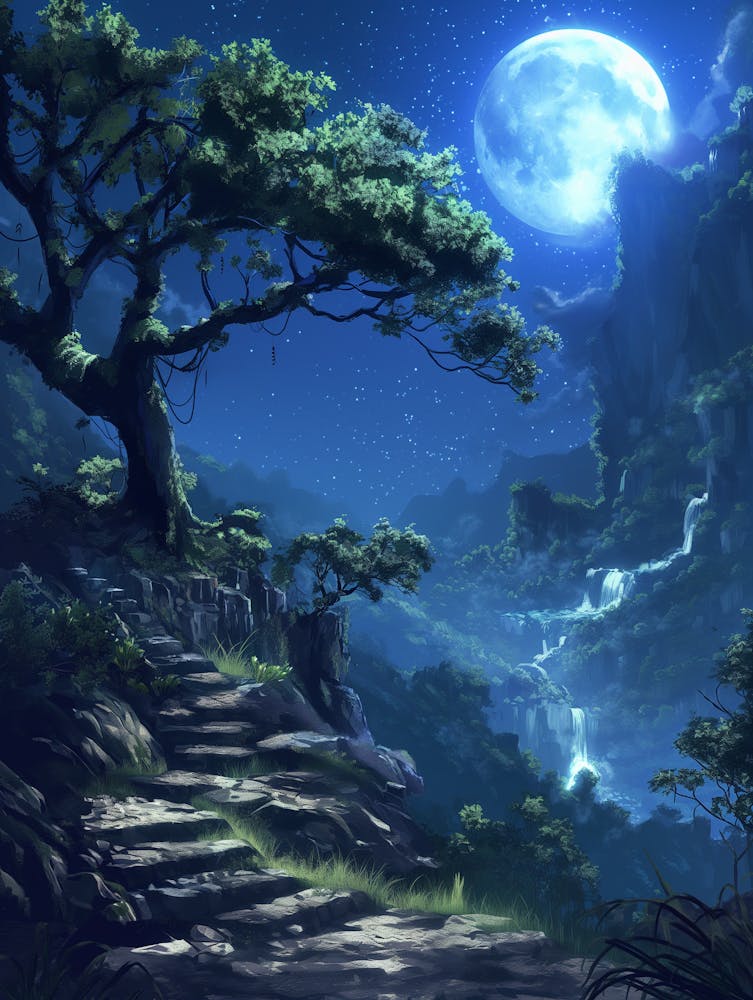 Full Moon In The Forest 1