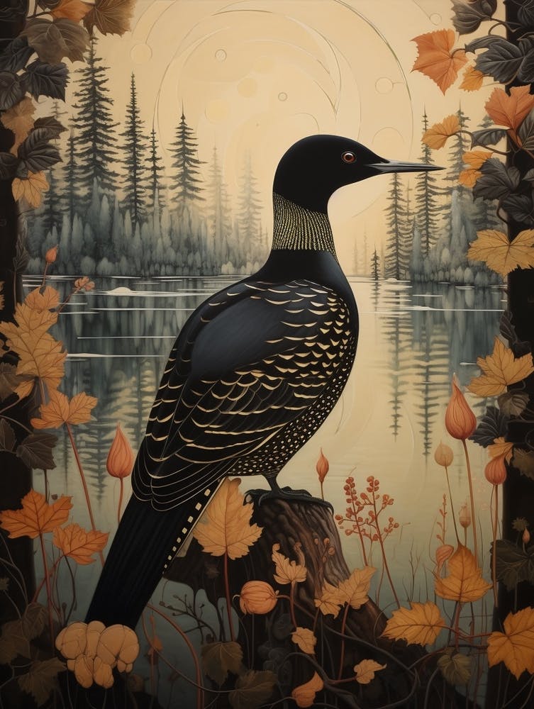 Dark And Moody Botanical Loon 3
