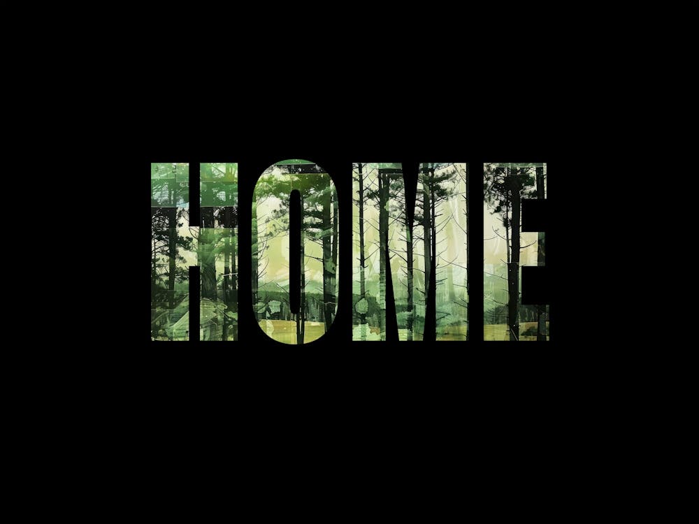 Home Poster Vintage Forest Photo Collage 1