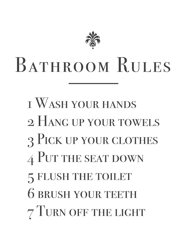 Bathroom Rules