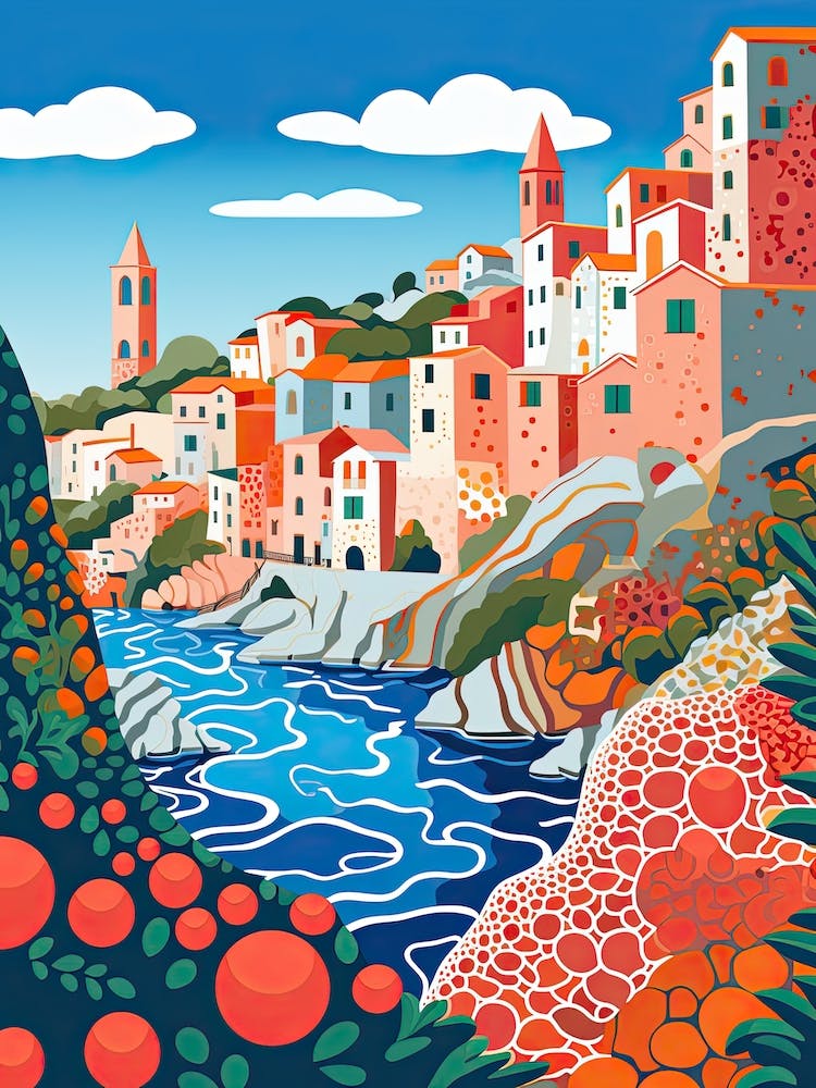 Tropea, Italy, Illustration In The Style Of Pop Art 2