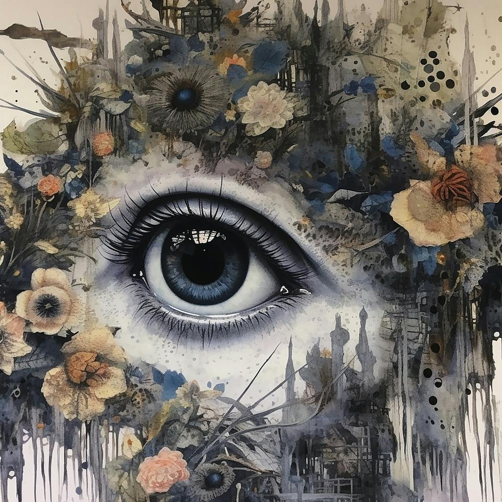Floral Eye Surreal Print