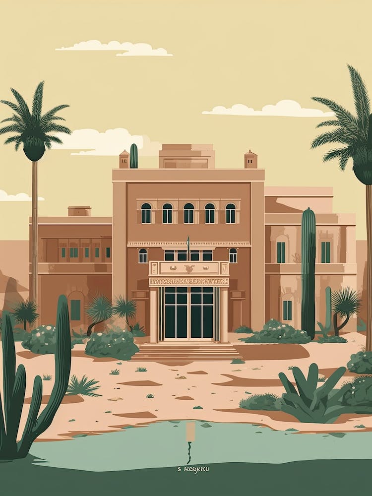 Riyadh Saudi Arabia Travel Illustration 1