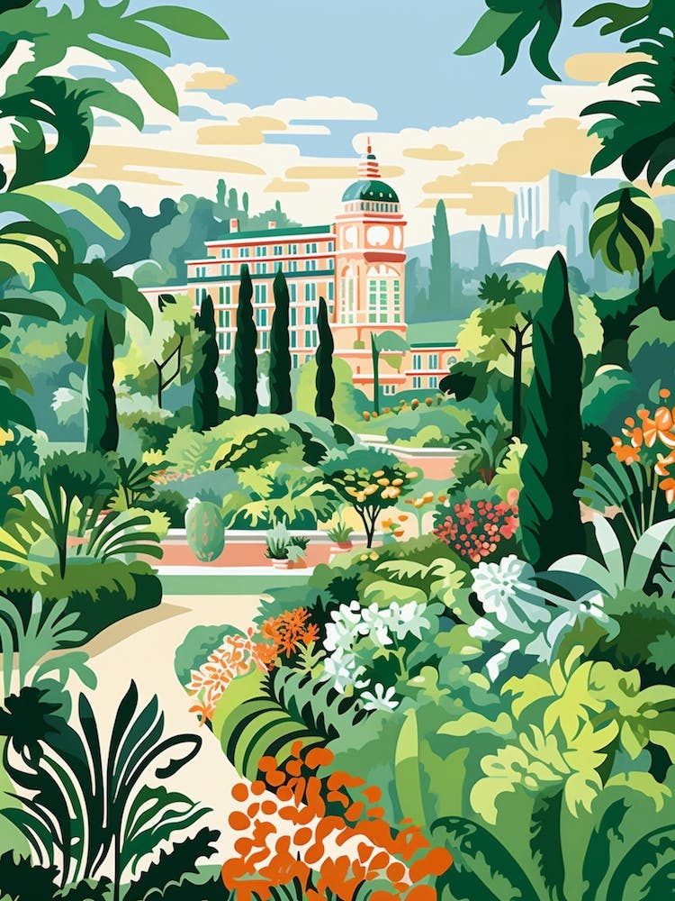 Giardino Di Boboli Italien Moderne Illustration 1