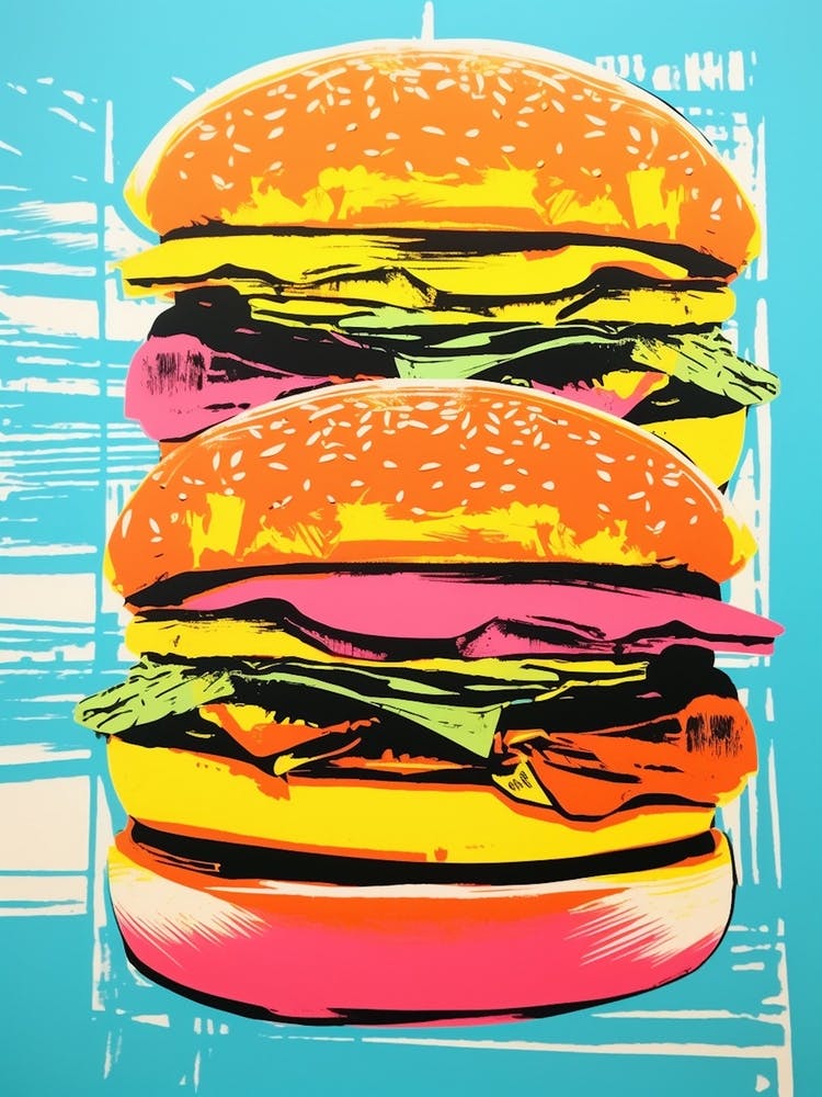 Hamburger Pop Art Retro 2