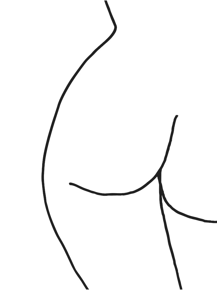 Minimalist Nude Behind Line