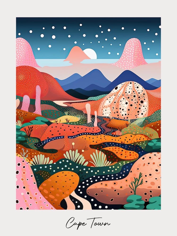 Poster Of Cape Town, Illustration In The Style Of Pop Art 2