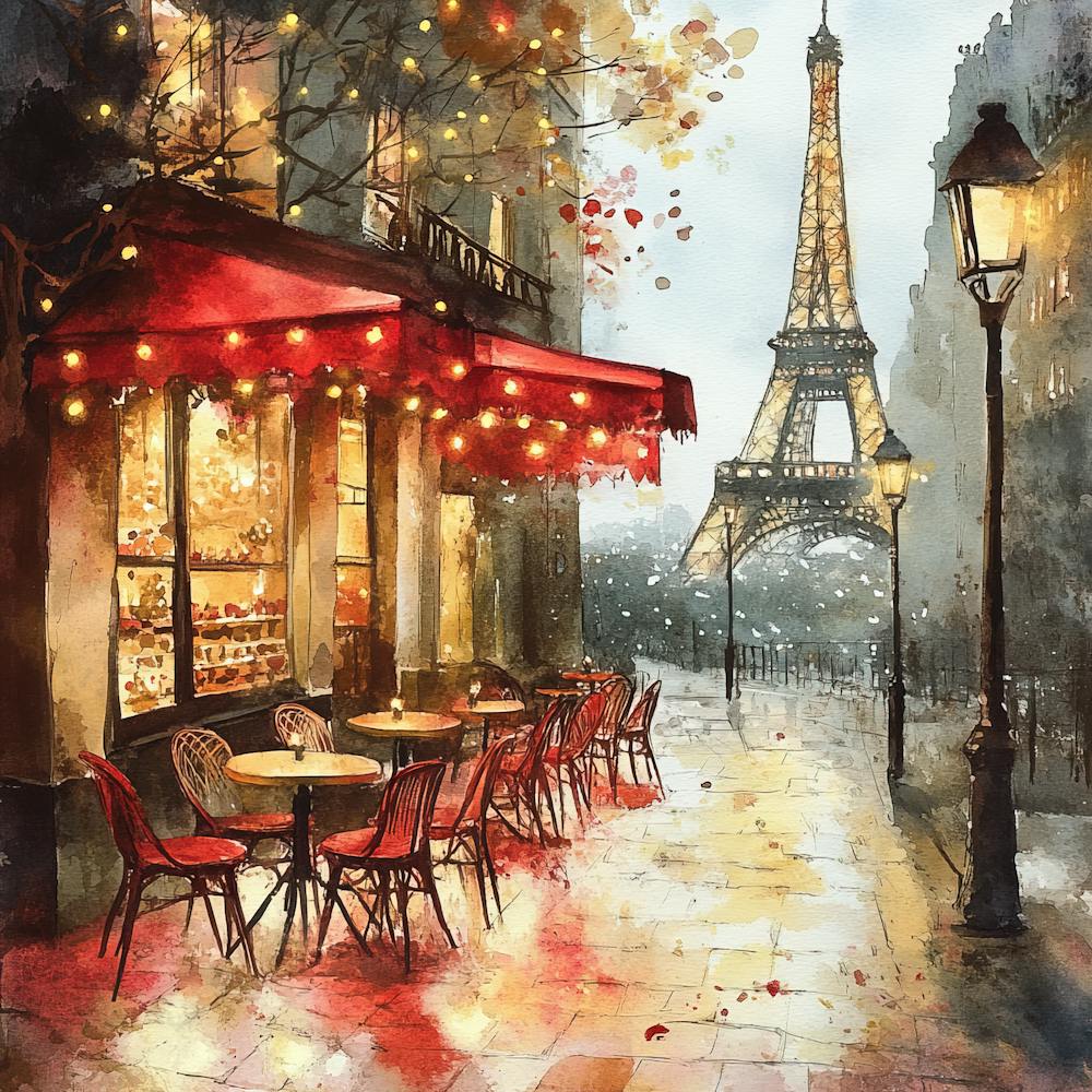 Romantisches Pariser Café 13