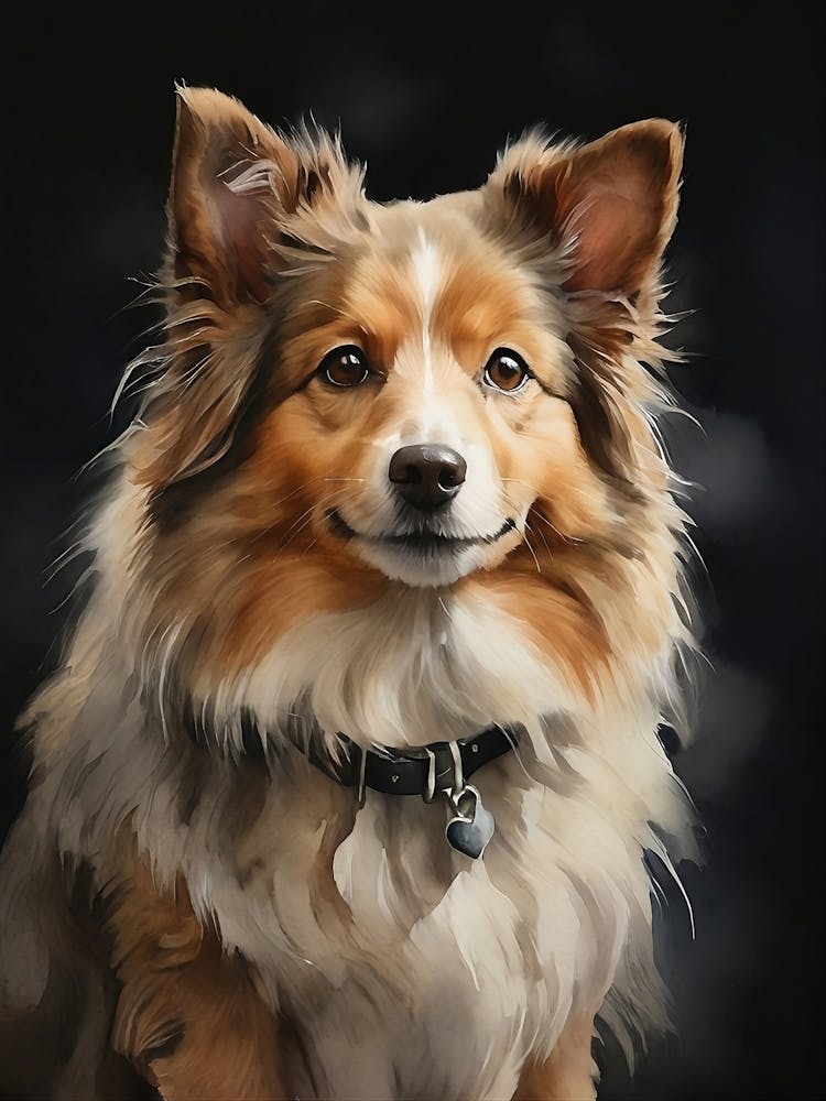 Portrait Of A Shetland Sheepdog